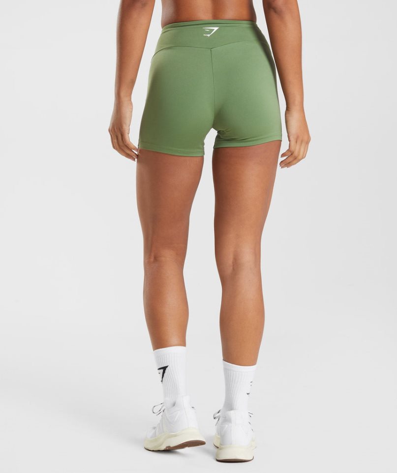 Women's Gymshark Training Tight Shorts Green | NZ 6ZBVDW